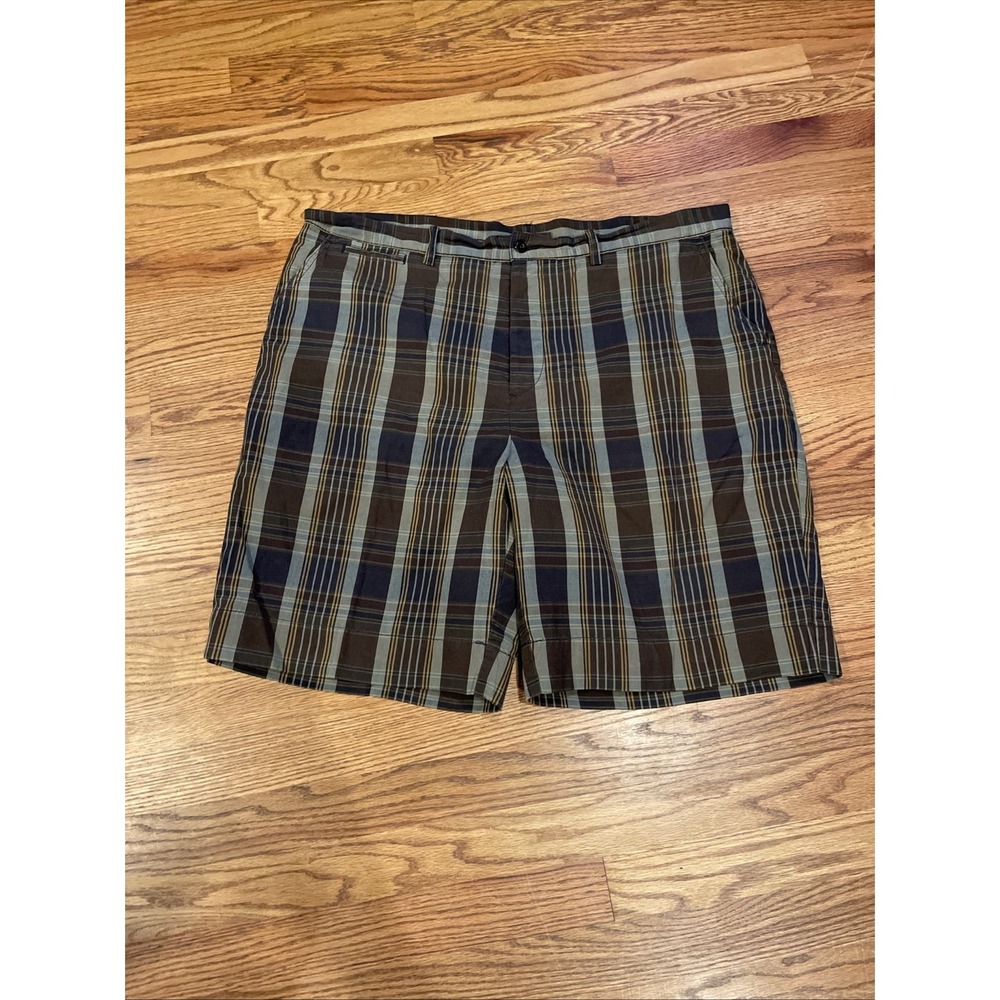 Polo Ralph Lauren Men's Button‎ Fly Chino Shorts Brown Plaid Size 40 10" Inseam